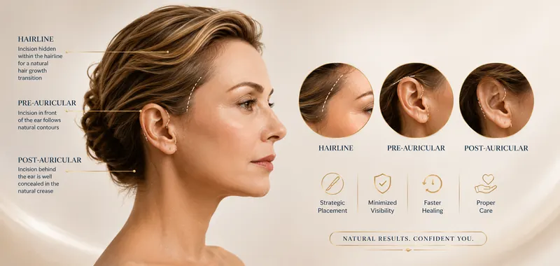 Facelift Scars: Placement and Healing