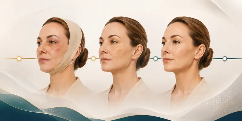 Facelift recovery timeline — day-by-day and week-by-week healing progression